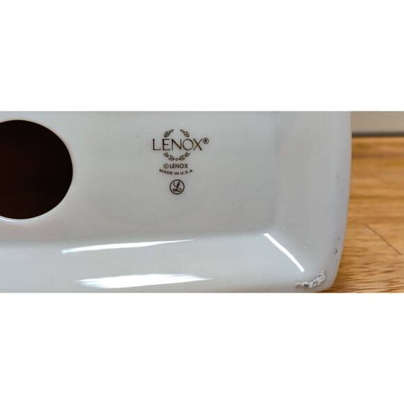 LENOX FLEUR DE LIS COLLECTION PLATINUM MANTLE CLOCK-Works! - Picture 7 of 10